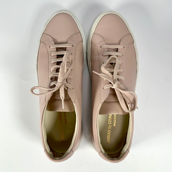 Woman By Common Projects Leather Sneakers in Blush Pink Made in Italy EU 39/US 9 - Picture 2 of 16